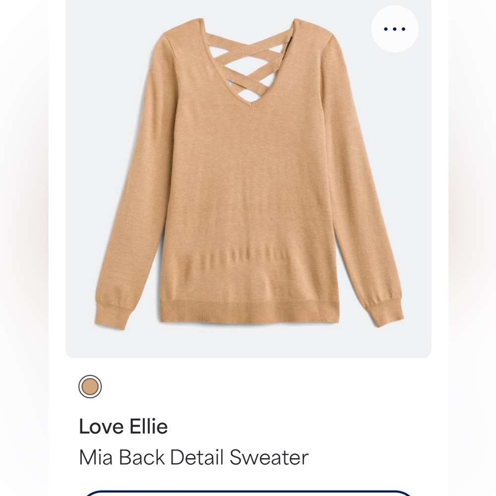 Love Ellie Mia detail back sweater in Tan